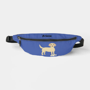 Blue Fanny Pack with Lab Dog