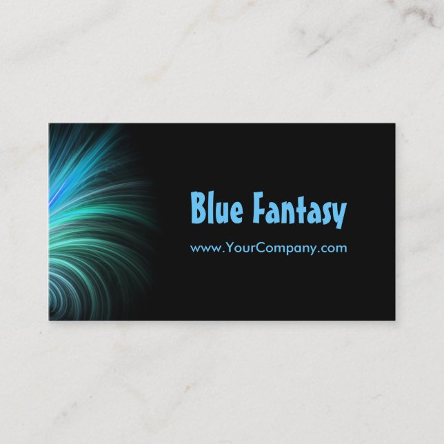 Blue Fantasy Business Card (Front)