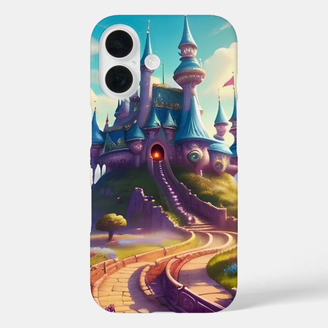 Blue Fantasy Castle Case-Mate iPhone Case (Back)