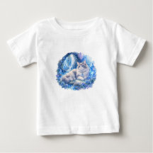 Blue Fantasy Cat Kids T-Shirt