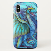 Blue Fantasy Dragon Illustration
