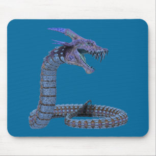 Blue Fantasy Dragon Mouse Pad