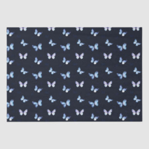 Blue Fantasy galaxy butterflies Tissue Paper