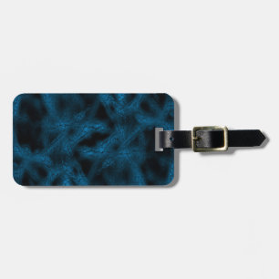 Blue fantasy pattern luggage tag