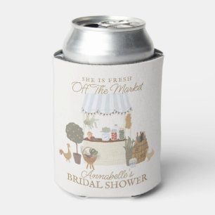 Blue Farmers Market Farm Fresh Bridal Shower Favou Can Cooler