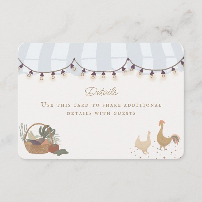 Blue Farmers Market Farm Fresh Details Insert (Front)