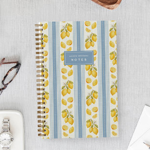 Blue Farmers Market Lemon Personalised Notebook