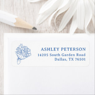 Blue Farmers Market Theme Return Address Label