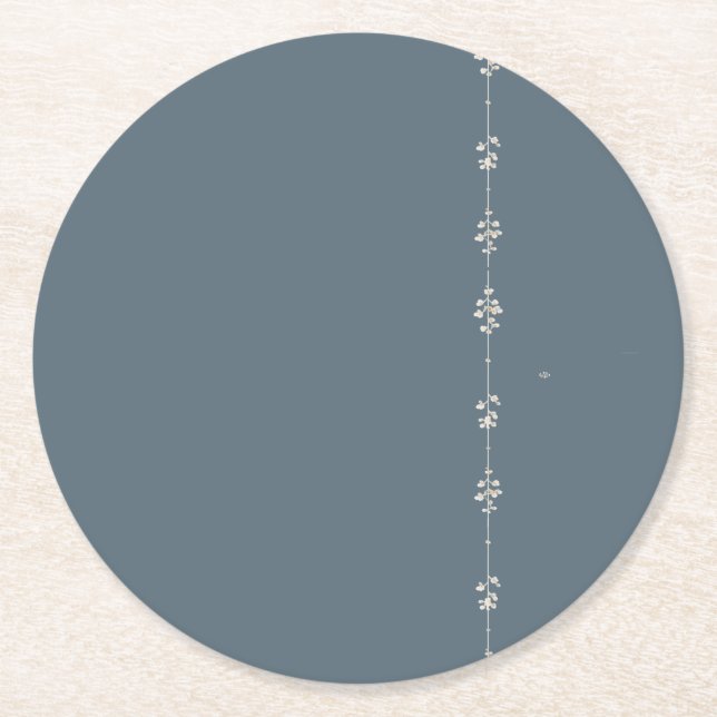 Blue Farmhouse Botanical Vine Coaster (Front)