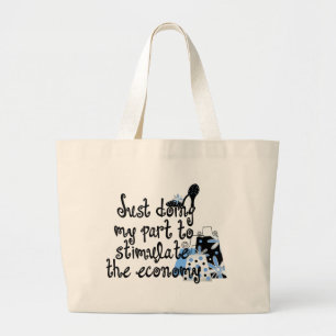 Blue Fashion Tote Bag