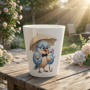  Blue Father Bird Latte Mug 