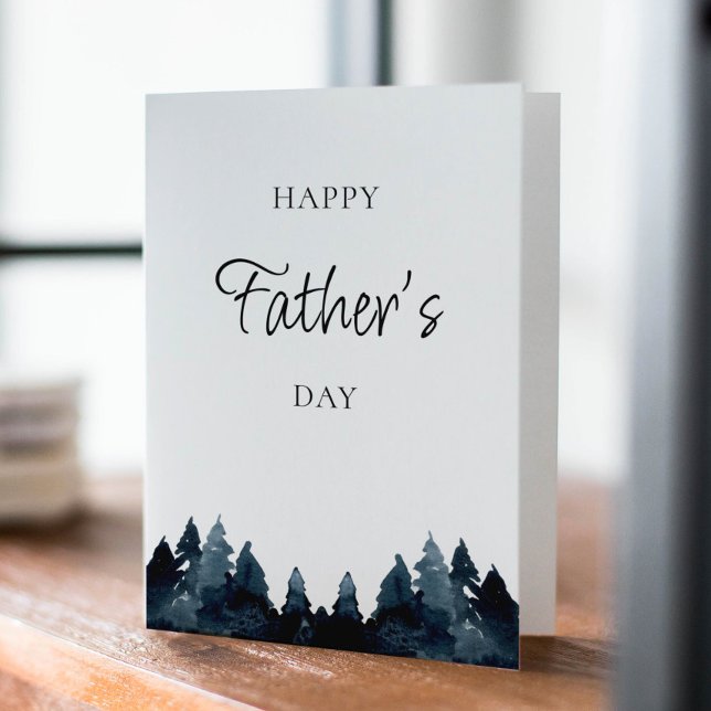 Blue Father's Day Cards with Pine Trees (Creator Uploaded)