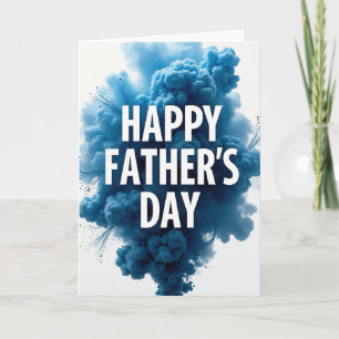 Blue Fathers Day Pigment Card