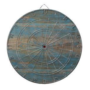 Blue Faux Beach Wood Texture Dartboard