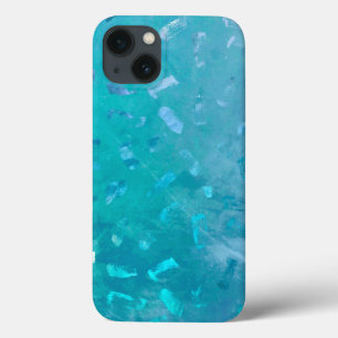 Blue Faux Glitter Texture iPhone 13 Case