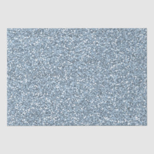Blue Faux Glitter Tissue Paper