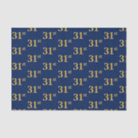 Blue, Faux Gold 31st (Thirty-First) Event