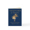 Blue Faux Gold Foil Jamaica Wedding Passport
