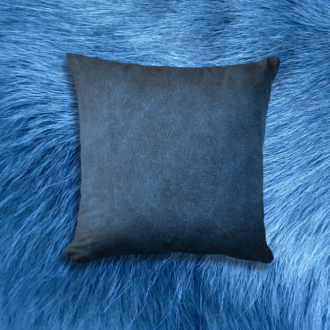 Blue Faux Leather Cushion (Creator Uploaded)