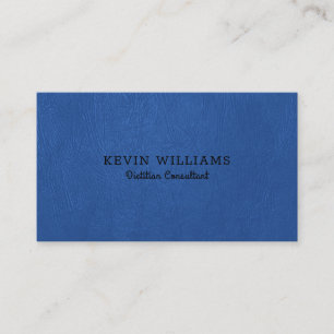 Blue faux leather texture background business card