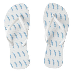 Blue Feather flip flops