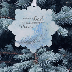 Blue Feather   heavenly Christmas Tree Tree Decoration Card