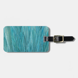 Blue Feather Luggage Tag