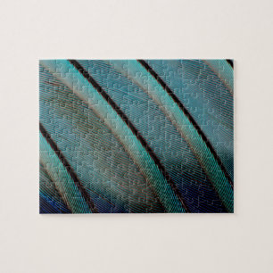 Blue feather pattern jigsaw puzzle