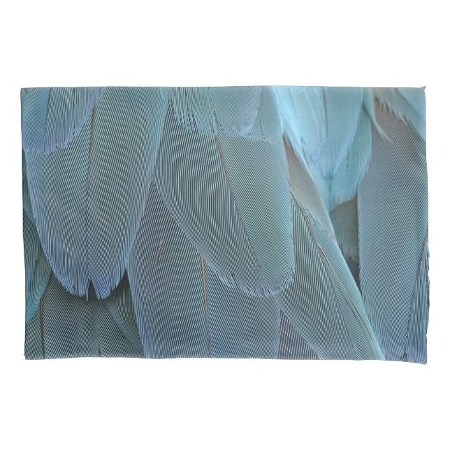 Blue Feather Pillowcase (Front)
