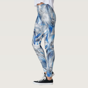 Blue FeatherMo dern Activewear Yoga Leggings