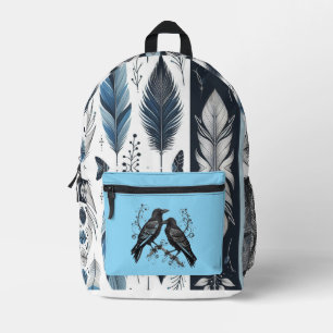 Blue Feathers and Black Ravens Backpack
