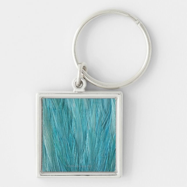 Blue Feathers Key Ring (Front)