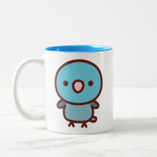 Blue female Pacific parrotlet Two-Tone Coffee Mug