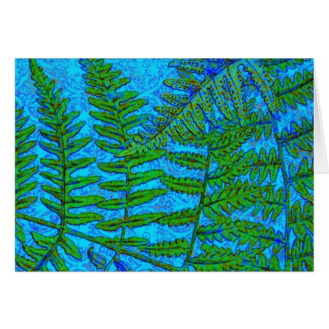 Blue Fern  card (Front Horizontal)