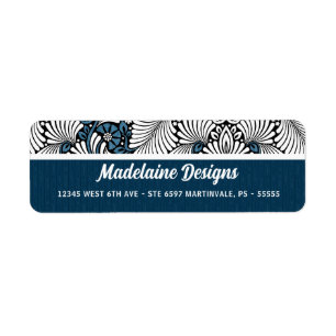 Blue Fern Executive Return Address Label