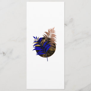 Blue fern on black circle program