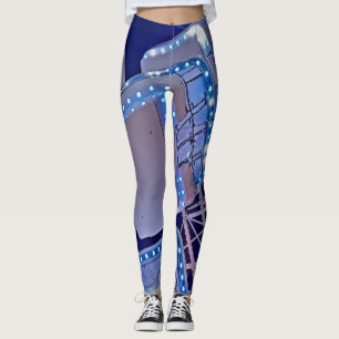 Blue Ferris wheel Leggings