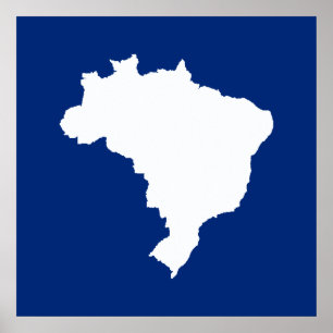Blue Festive Brazil at Emporiomoffa Poster