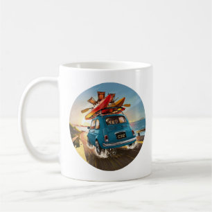 Blue Fiat Car  Coffee Mug