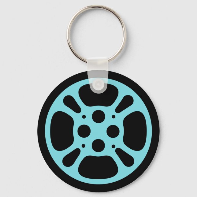 Blue Film Reel Movie Keychain (Front)