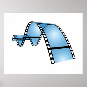 Blue Film Strip Poster