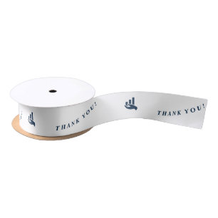 Blue Financial Planner Logo & Text Thank You! Satin Ribbon