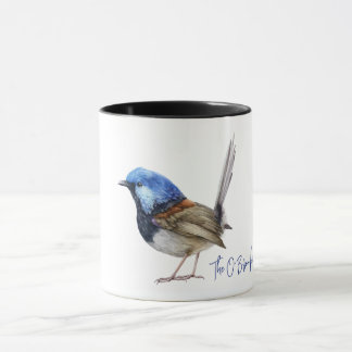 Blue Finch Bird customisable  Mug