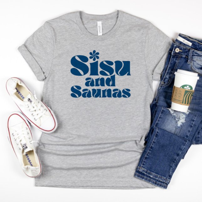 Blue Finnish Sisu and Saunas T-Shirt (Creator Uploaded)