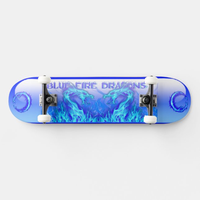 BLUE FIRE DRAGONS SKATEBOARD (Horz)
