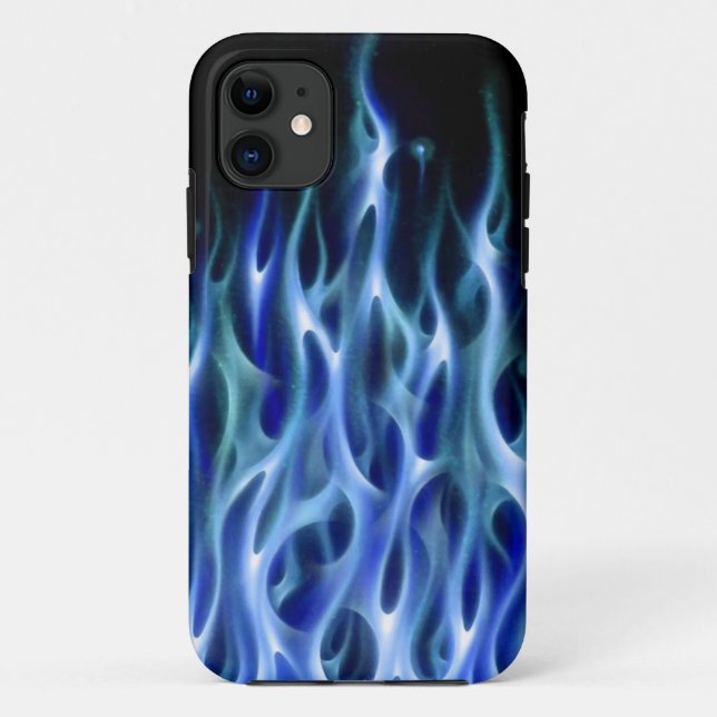 Blue Fire Flame design airbrush car custom cool ho Case-Mate iPhone Case (Back)