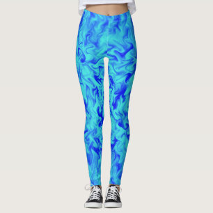 Blue Fire Leggings