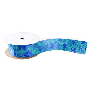 Blue Fire Satin Ribbon