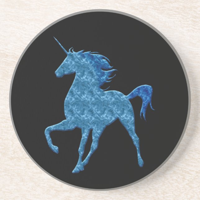Blue Fire Unicorn Coaster (Front)