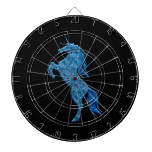 Blue Fire Unicorn Dart Board